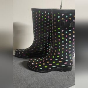 Chic Polka Dot Rain Boots